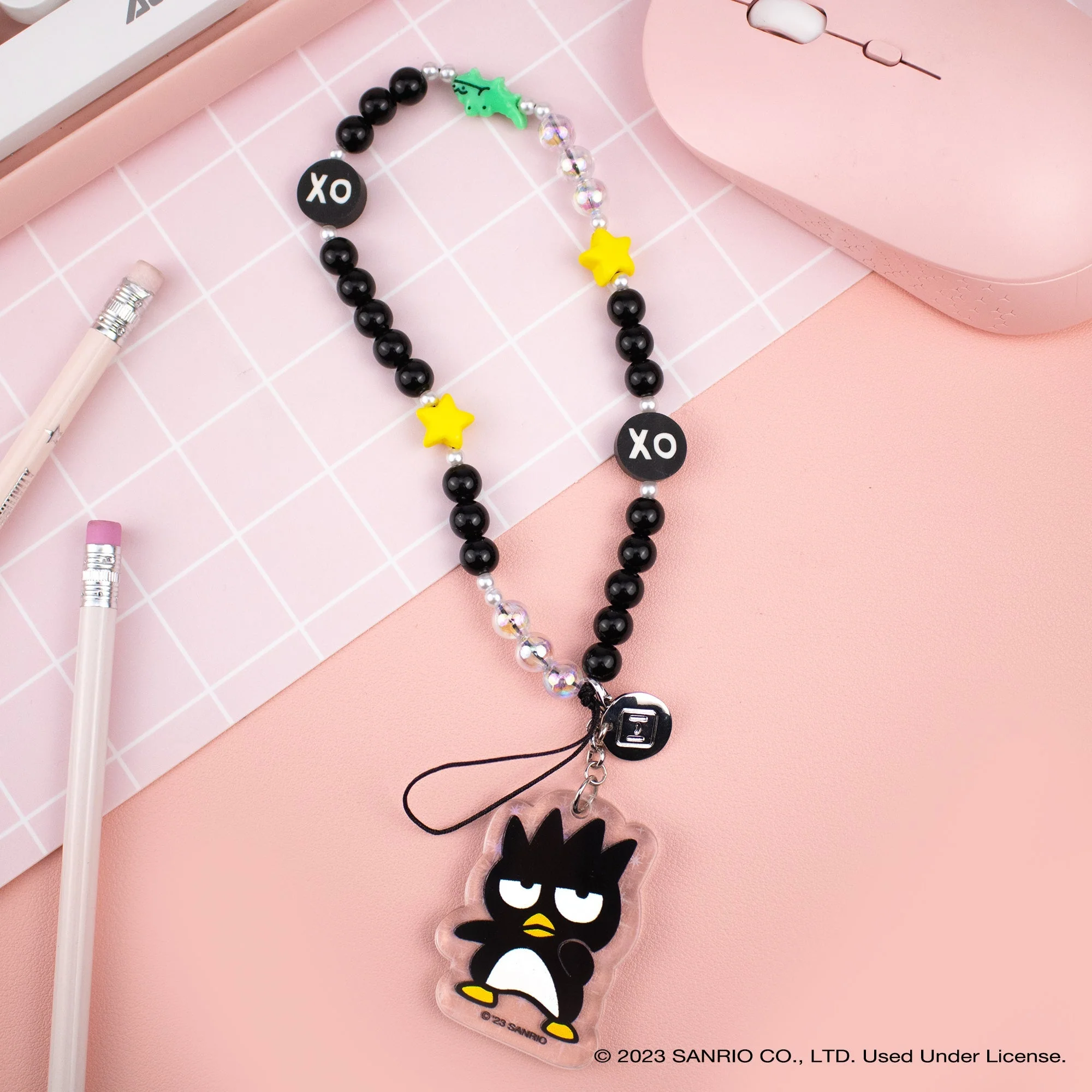Badtz-maru Beaded Charm Mobile Phone Wrist Strap - Image 3