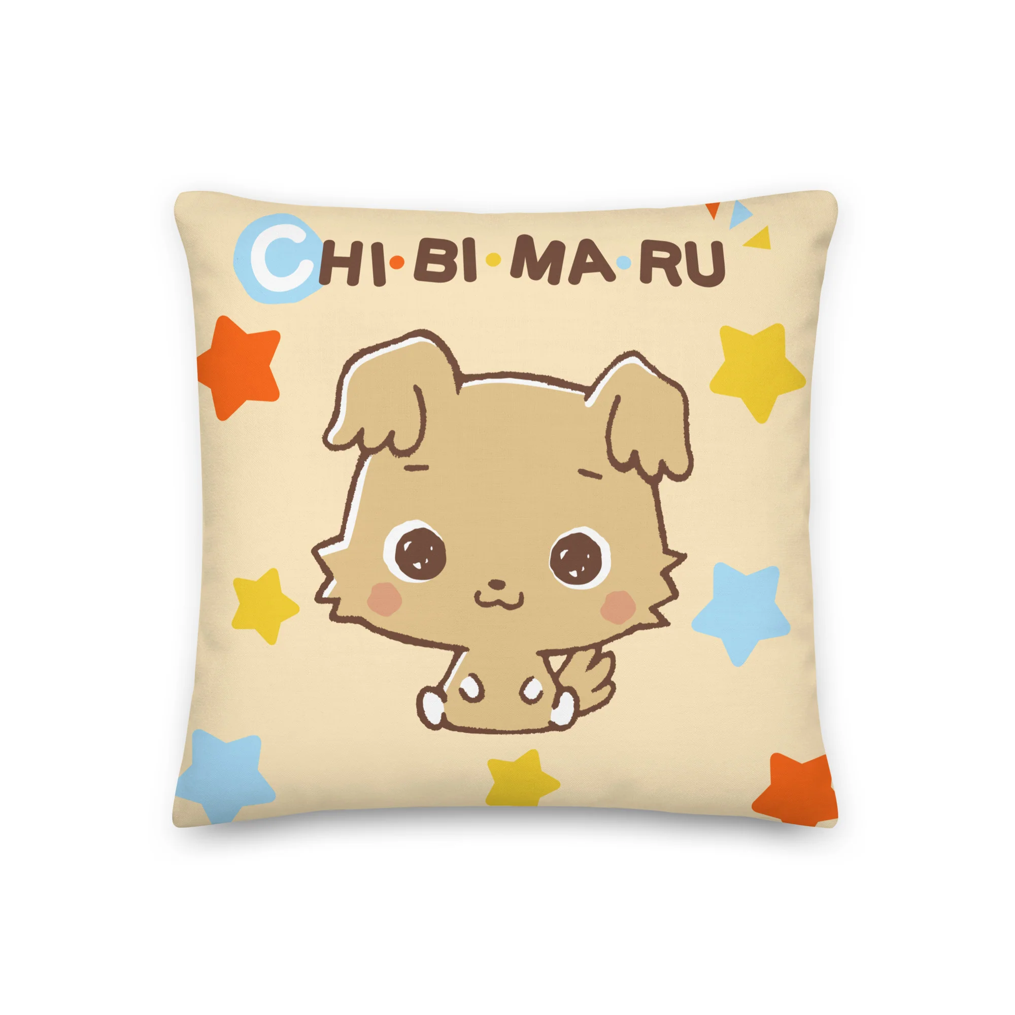 Chibimaru Cheerful Pup 18" Square Pillow - Image 2