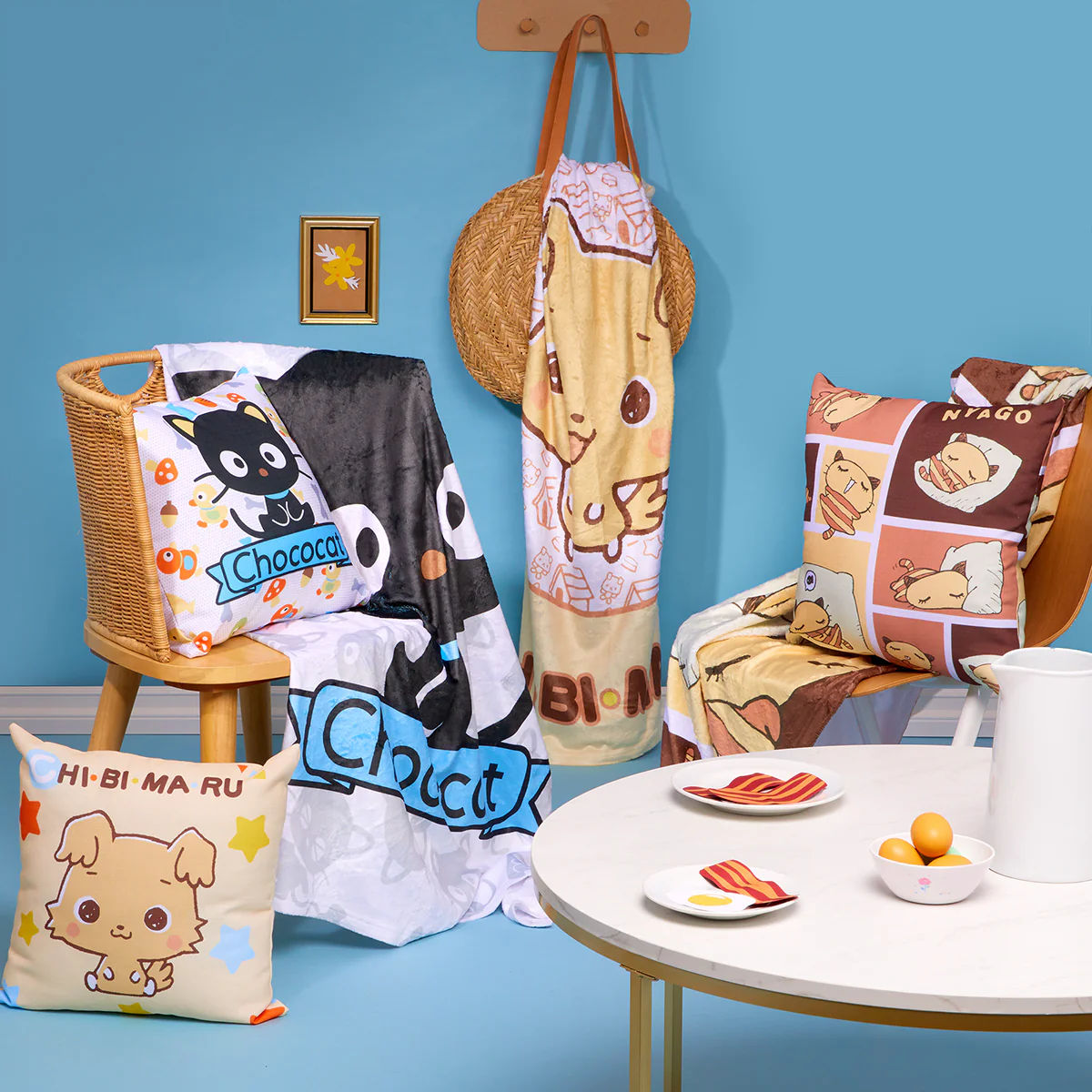 Chibimaru Cheerful Pup Throw Blanket - Image 2