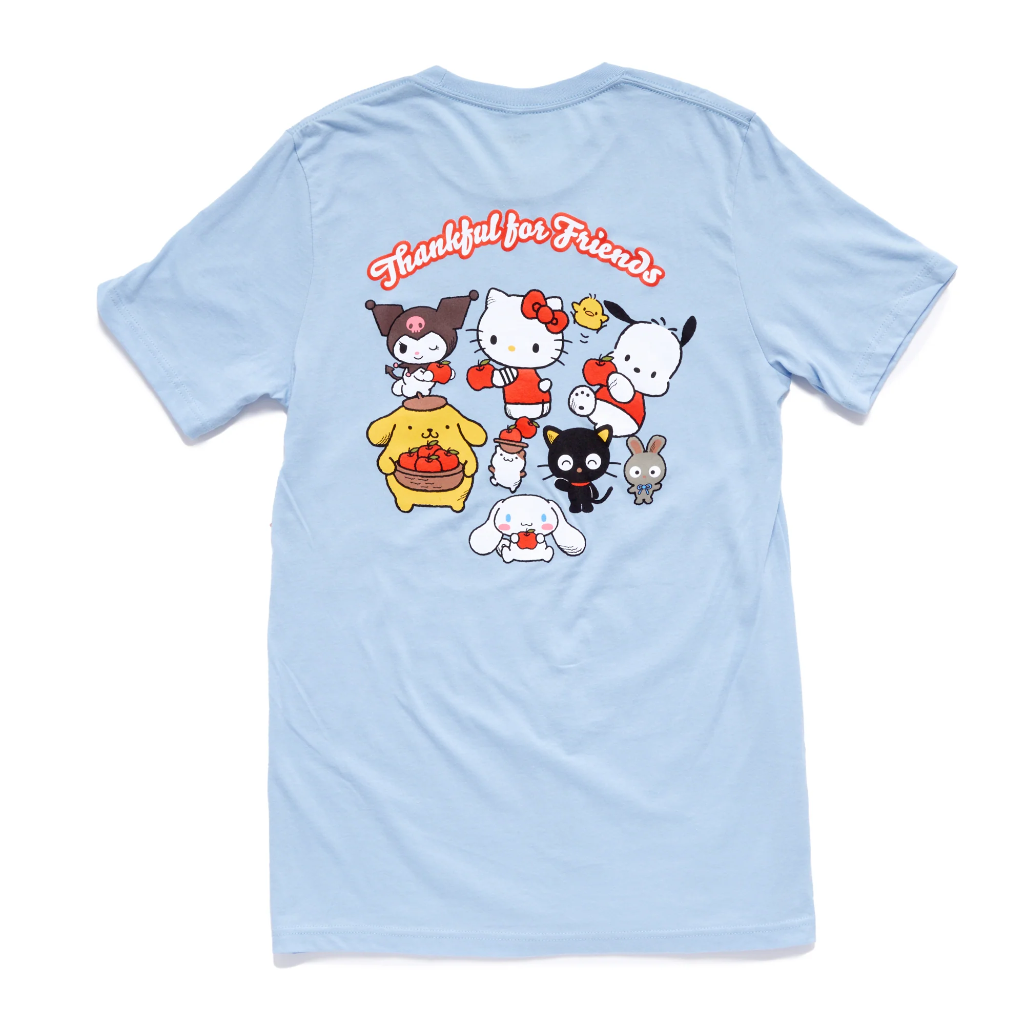 Chococat Adult Thankful For Friends Tee (Light Blue) - Image 2