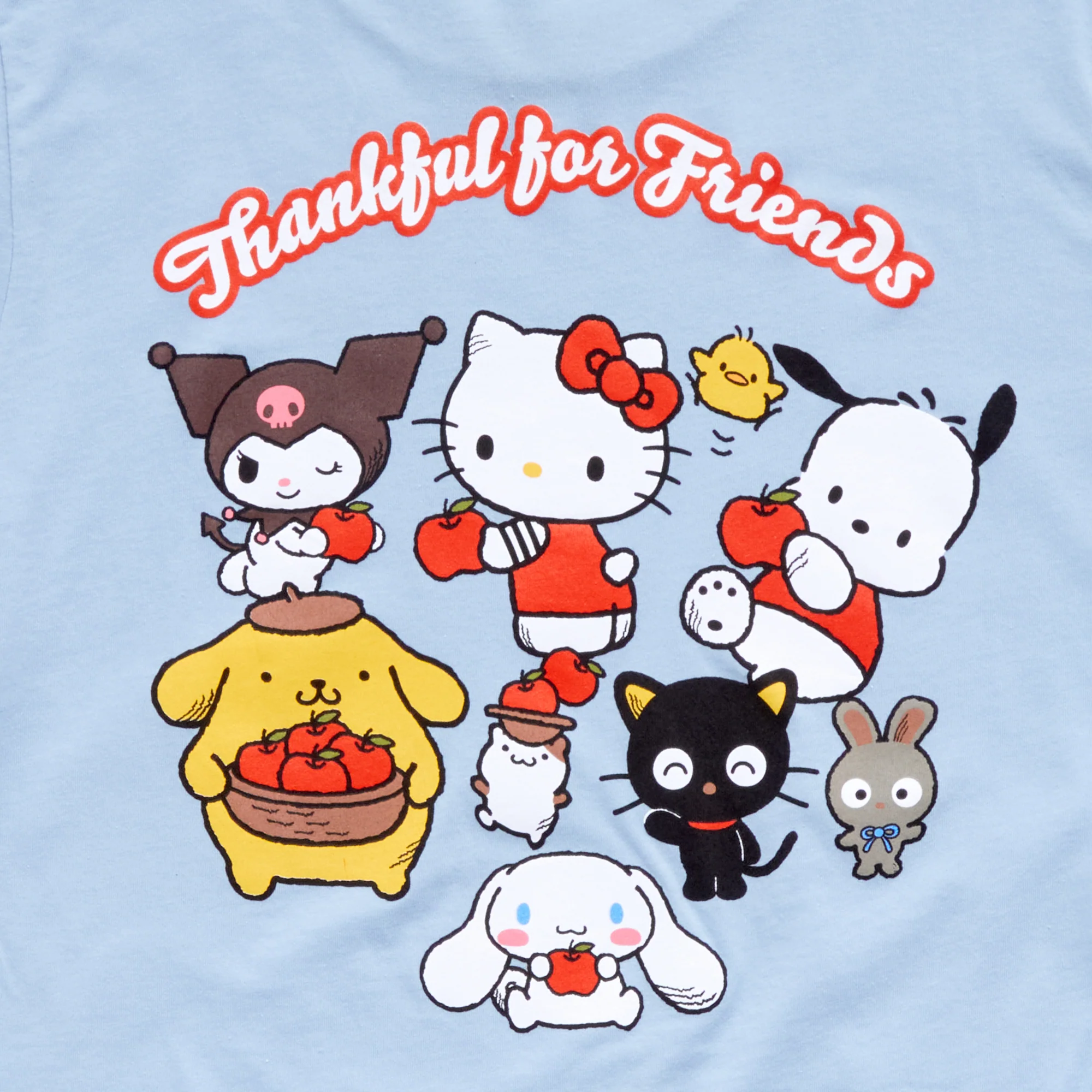 Chococat Adult Thankful For Friends Tee (Light Blue) - Image 3