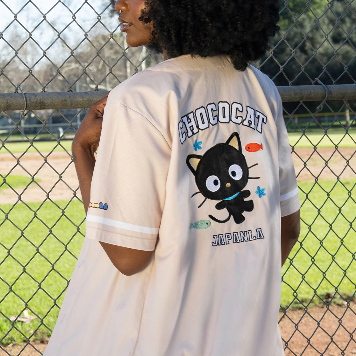 Chococat x JapanLA Baseball Jersey (Beige) - Image 4