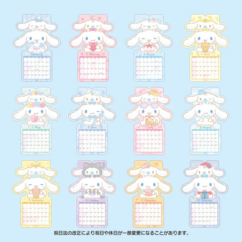 Cinnamoroll 2026 Die-Cut Wall Calendar - Image 12