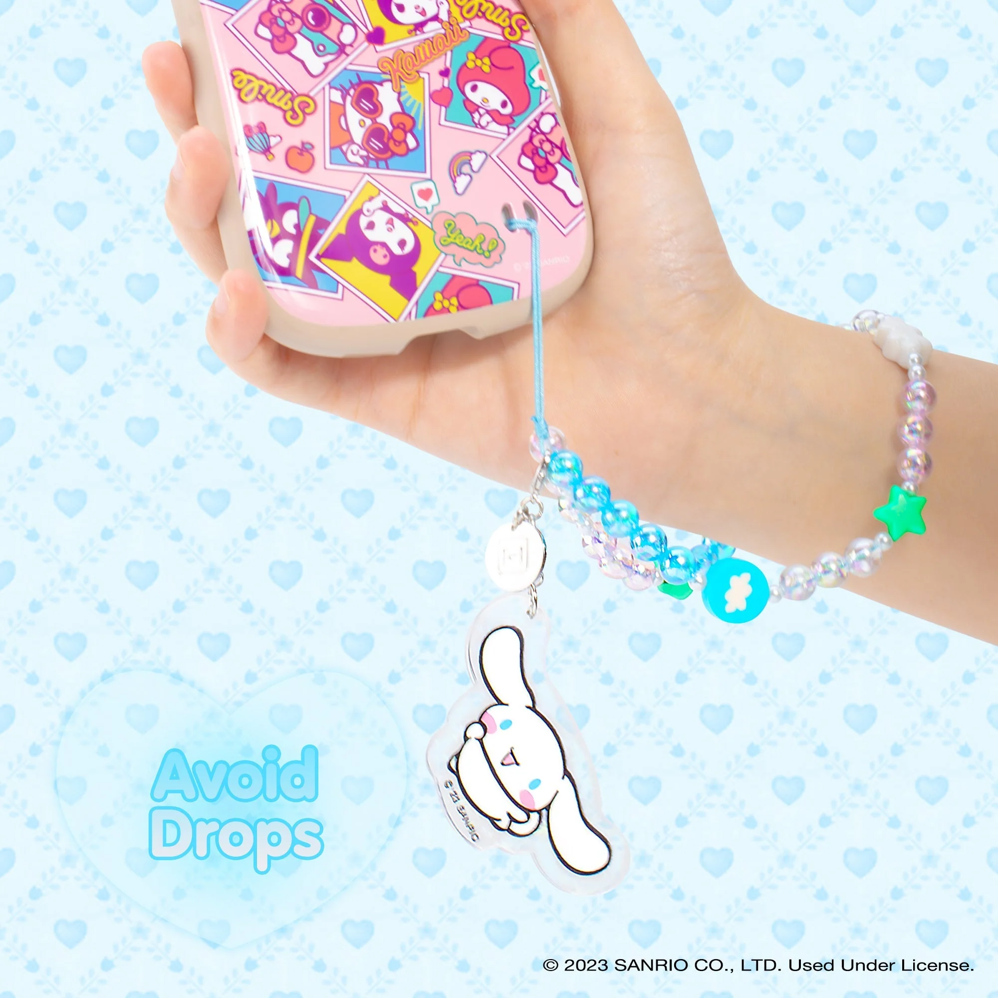 Cinnamoroll Beaded Charm Mobile Phone Wrist Strap - Image 3