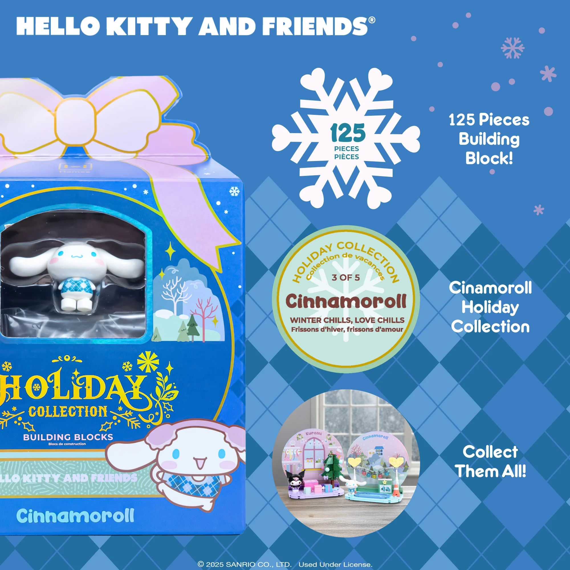 Cinnamoroll Building Blocks Set (Holiday Collection) - Image 2