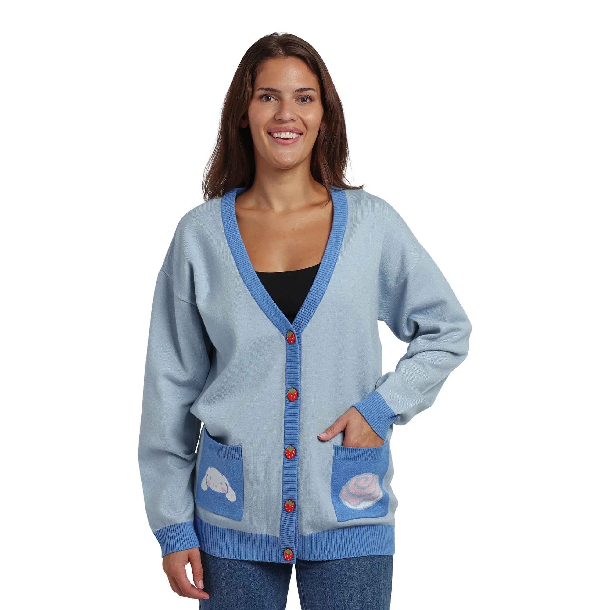 Cinnamoroll Cozy Knit Cardigan (Strawberry Fields) - Image 2