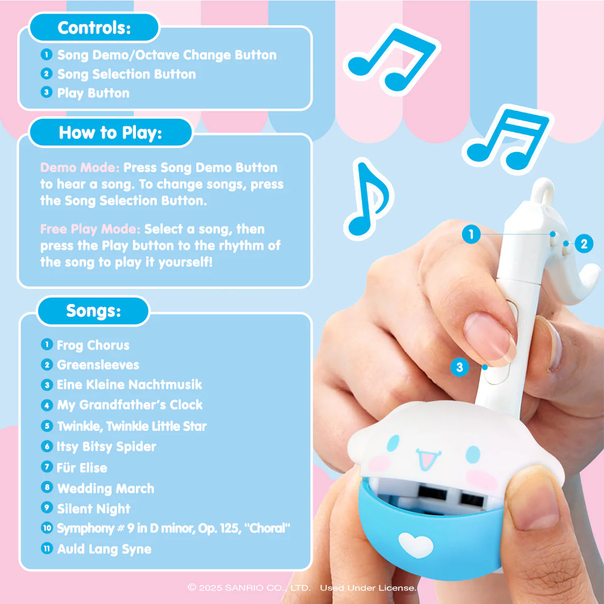 Cinnamoroll Mini Otamatone Melody Charm - Image 5