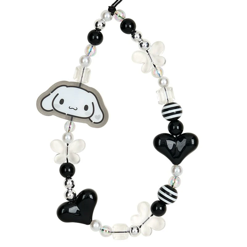 Cinnamoroll Smartphone Charm Set (Silver Houndstooth Series) - Image 3