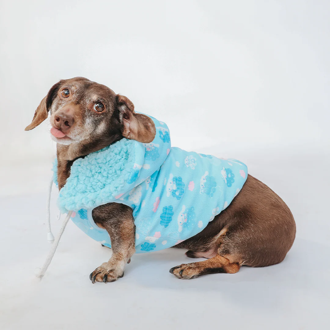 Cinnamoroll x Sassy Woof Reversible Sherpa Dog Jacket (Clouds) - Image 2