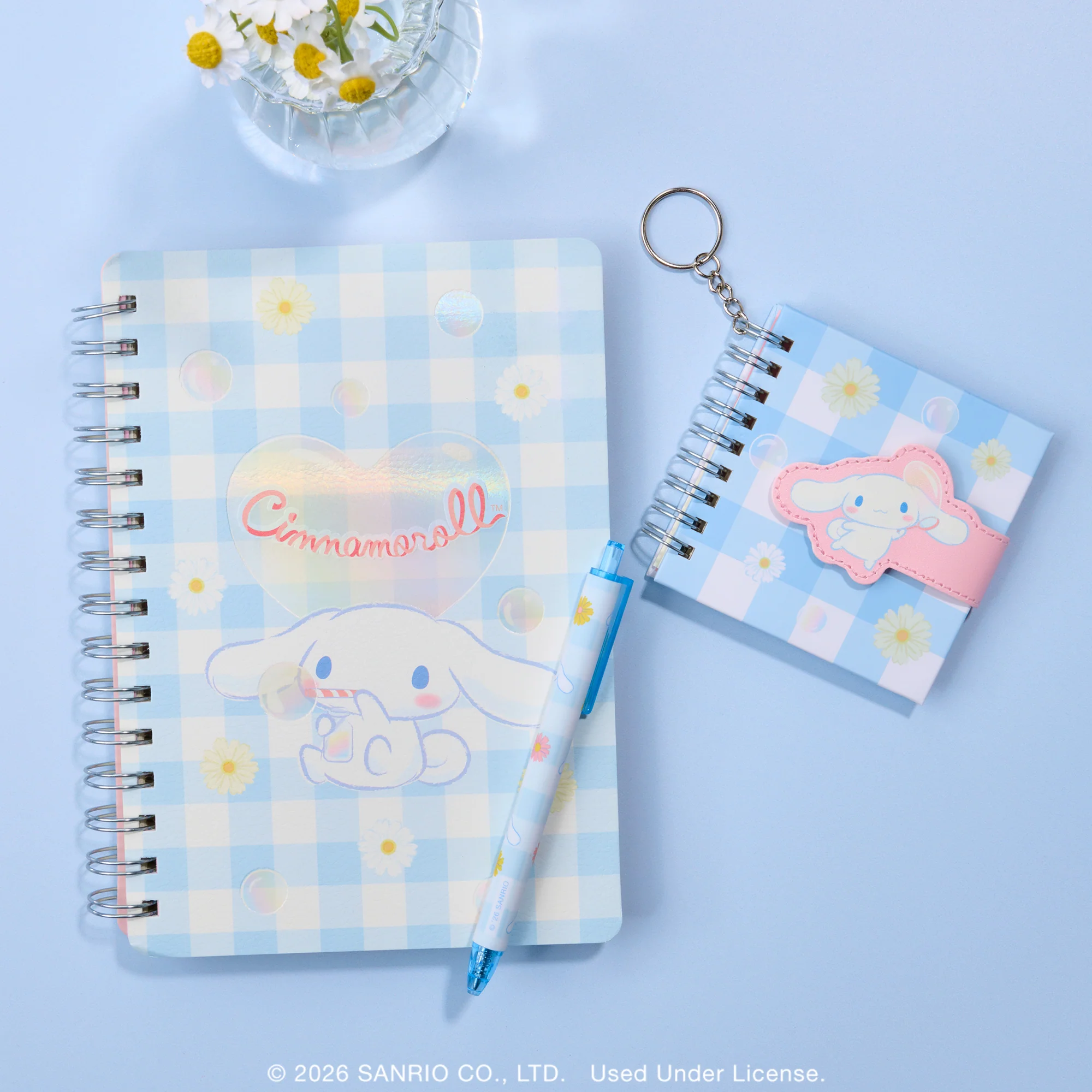 Cinnamoroll x Studio Oh! Sweet Daisies Mini Notebook Keychain - Image 2