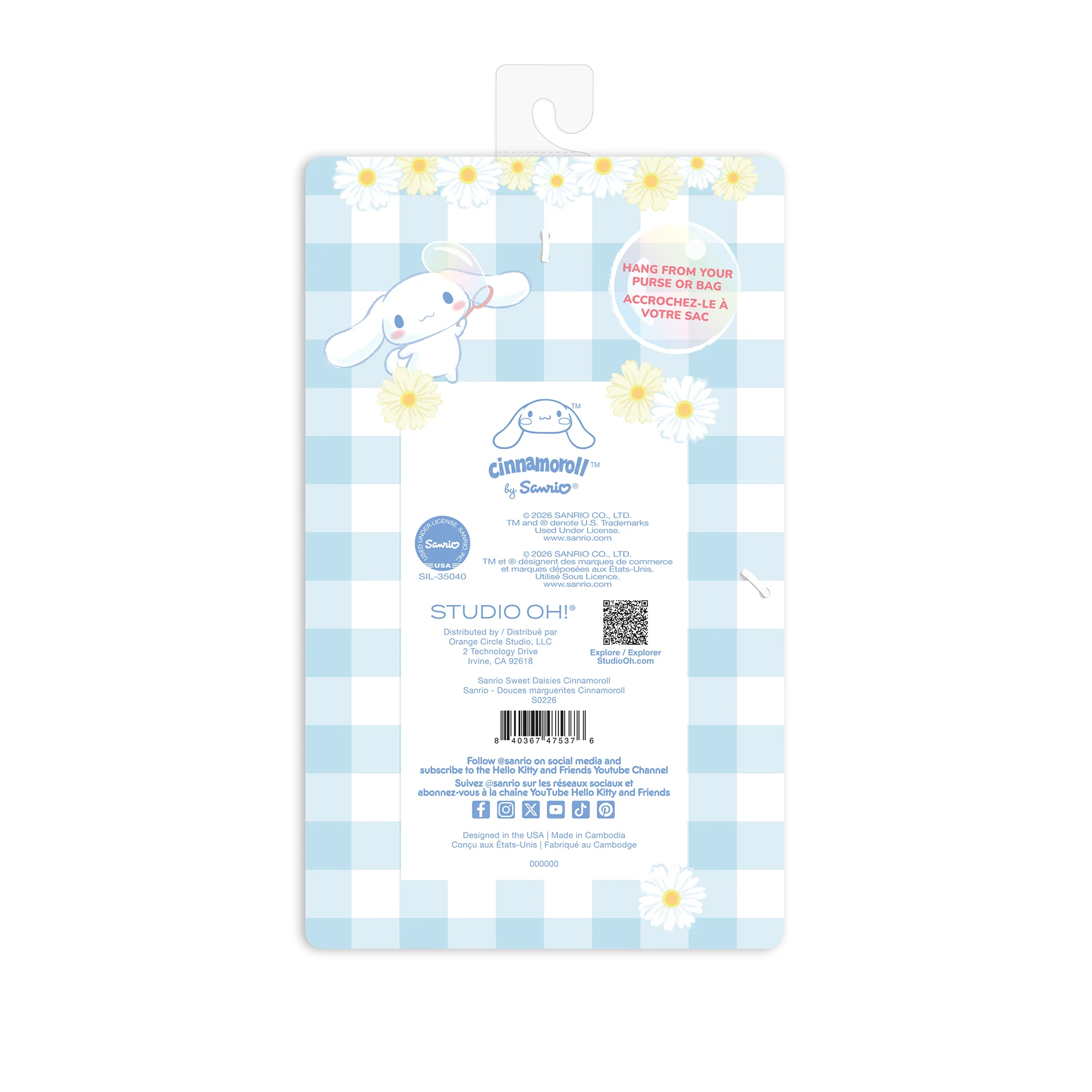 Cinnamoroll x Studio Oh! Sweet Daisies Mini Notebook Keychain - Image 4