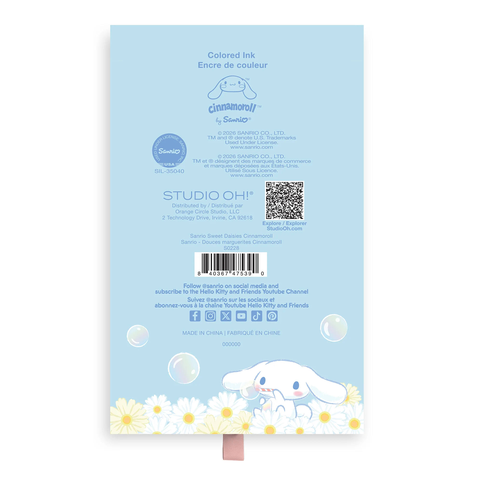 Cinnamoroll x Studio Oh! Sweet Daisies Soft-Touch Gel Pens - Image 5