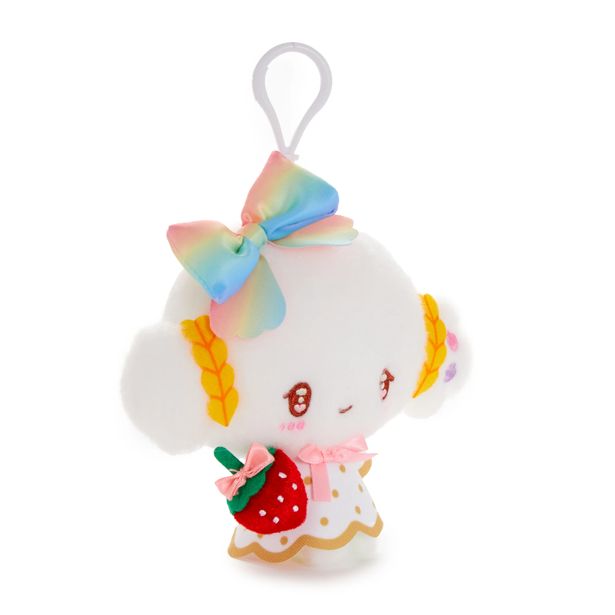 Cogimyun Plush Mascot Clip (Strawberry Rainbow Series) - Image 2