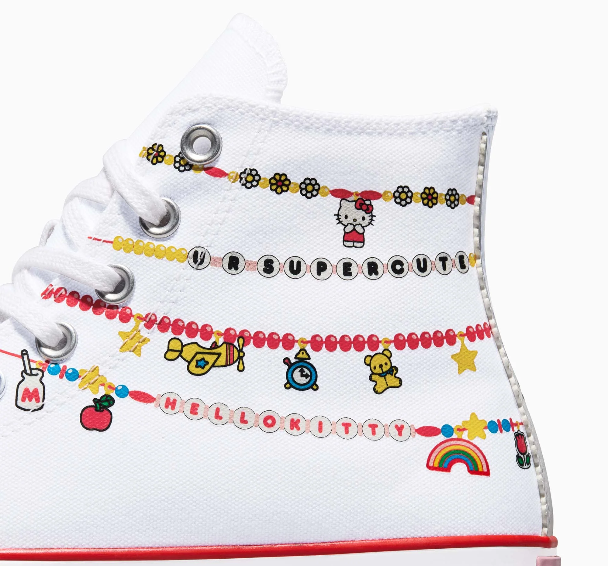 Converse x Hello Kitty Chuck Taylor All Star Charmed Hi-Top Sneaker (Adult - White) - Image 3