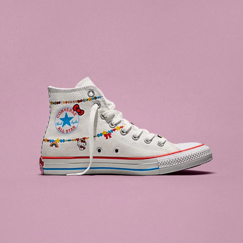 Converse x Hello Kitty Chuck Taylor All Star Charmed Hi-Top Sneaker (Adult - White) - Image 4