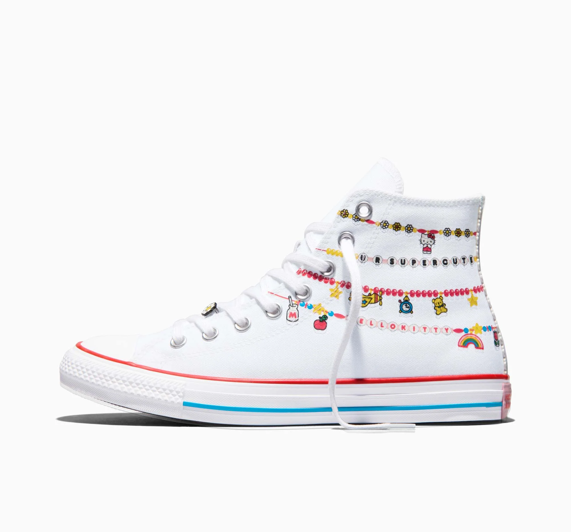 Converse x Hello Kitty Chuck Taylor All Star Charmed Hi-Top Sneaker (Adult - White) - Image 6