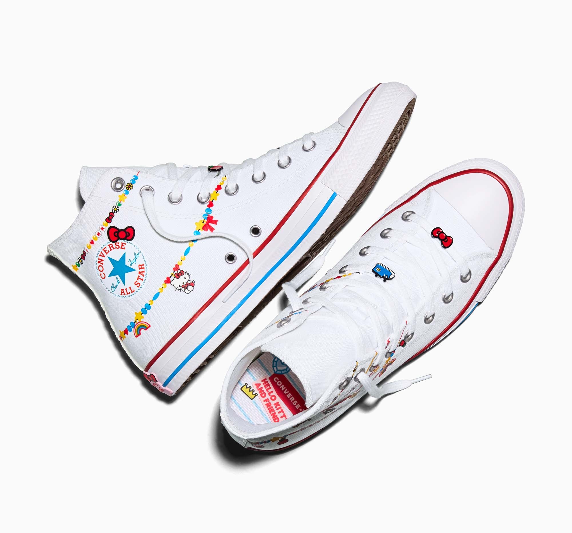 Converse x Hello Kitty Chuck Taylor All Star Charmed Hi-Top Sneaker (Adult - White) - Image 7