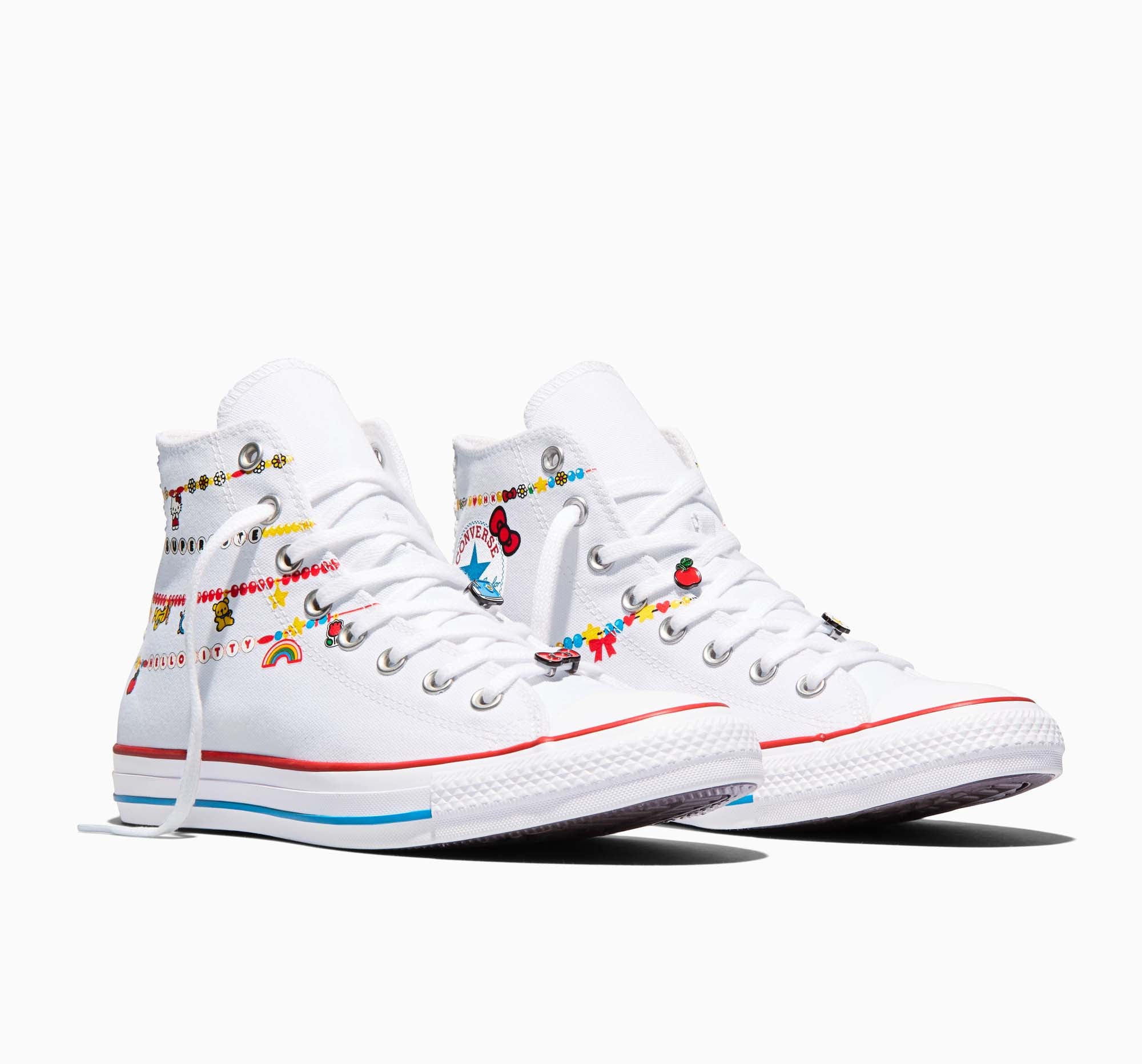 Converse x Hello Kitty Chuck Taylor All Star Charmed Hi-Top Sneaker (Adult - White) - Image 8