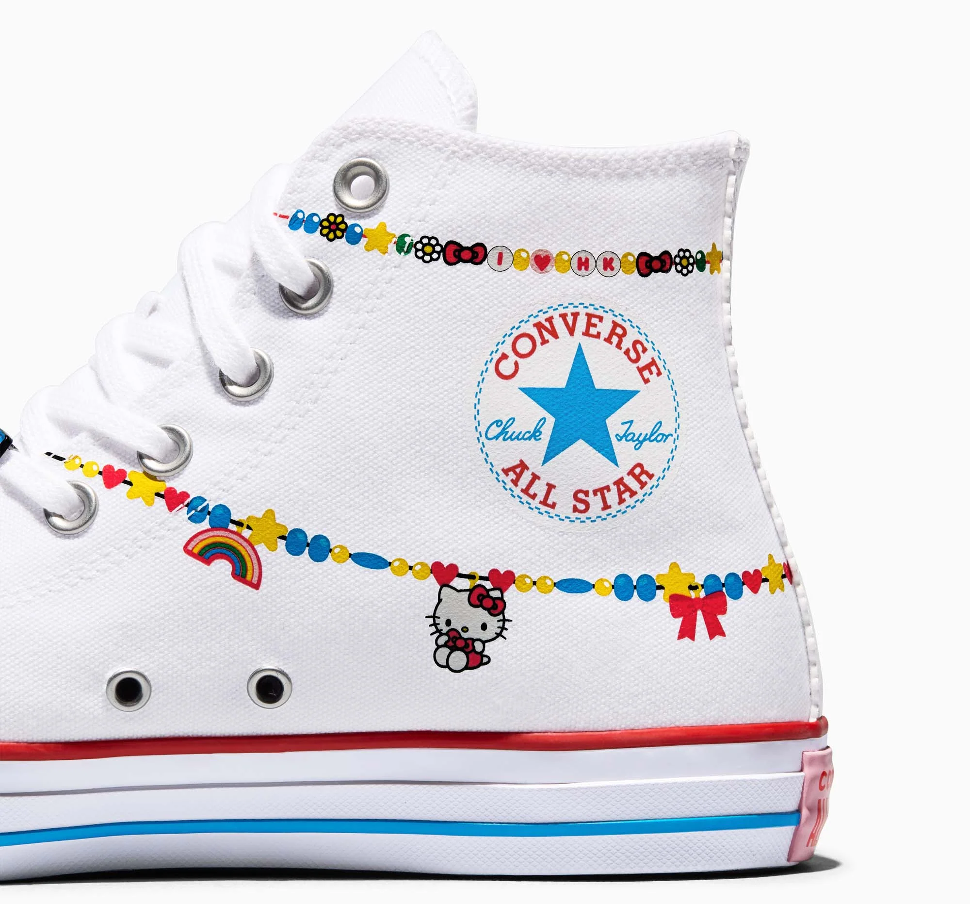 Converse x Hello Kitty Chuck Taylor All Star Charmed Hi-Top Sneaker (Adult - White) - Image 9