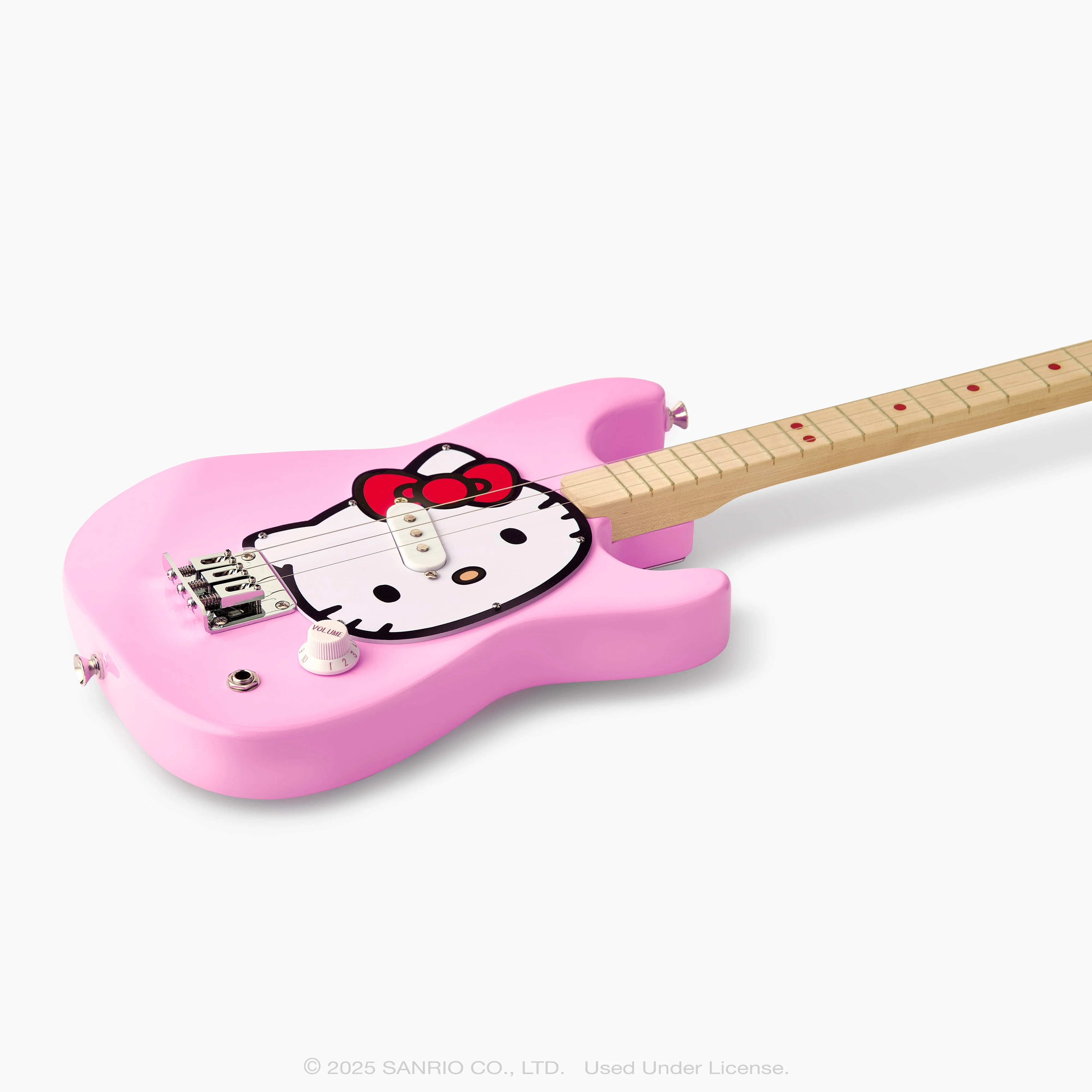 Fender x Loog Hello Kitty Kids Stratocaster Guitar (Pink) - Image 3