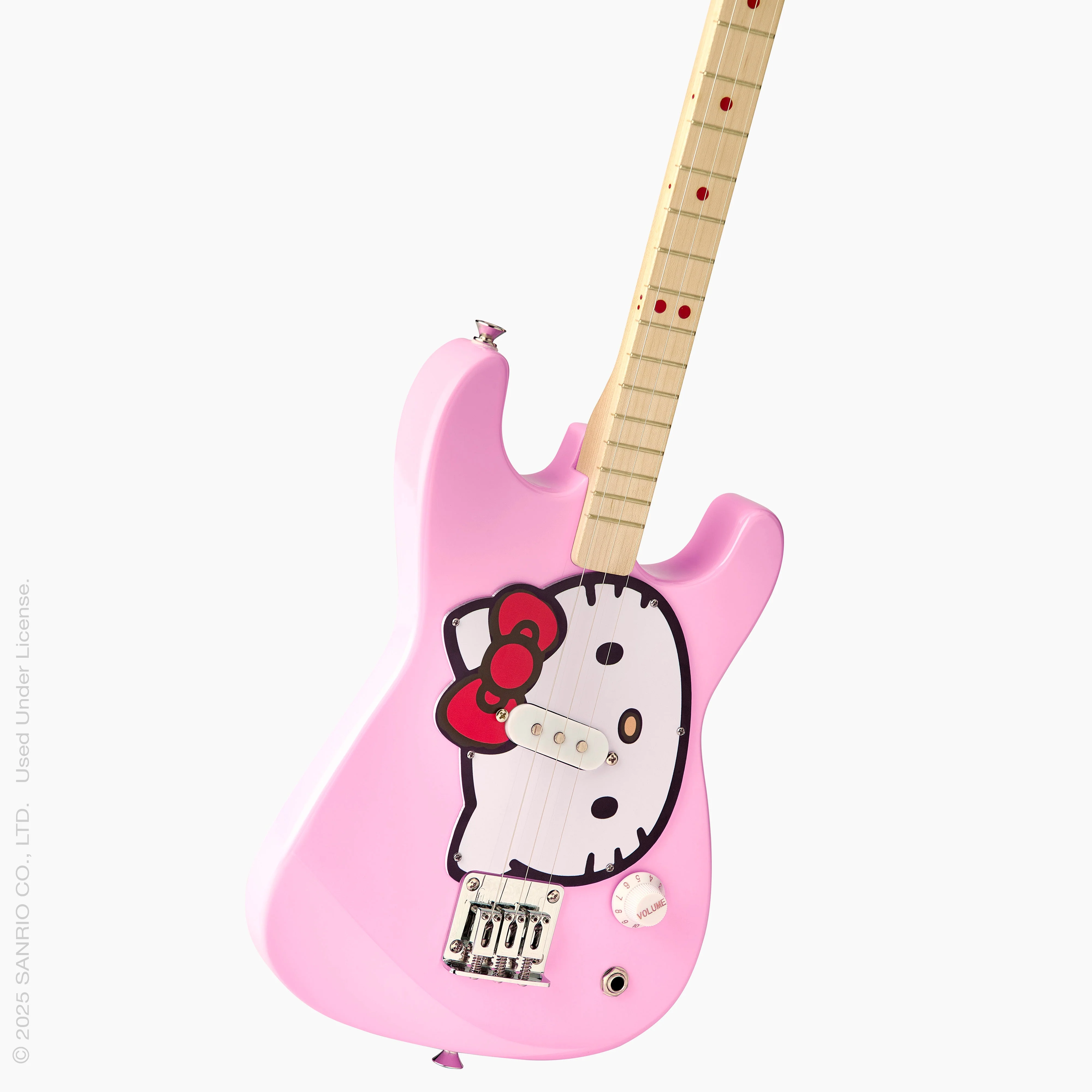 Fender x Loog Hello Kitty Kids Stratocaster Guitar (Pink) - Image 4