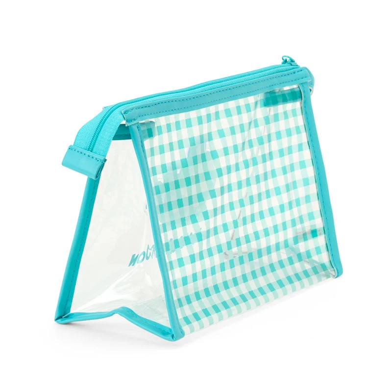 Hangyodon Clear Gingham Zipper Pouch - Image 2