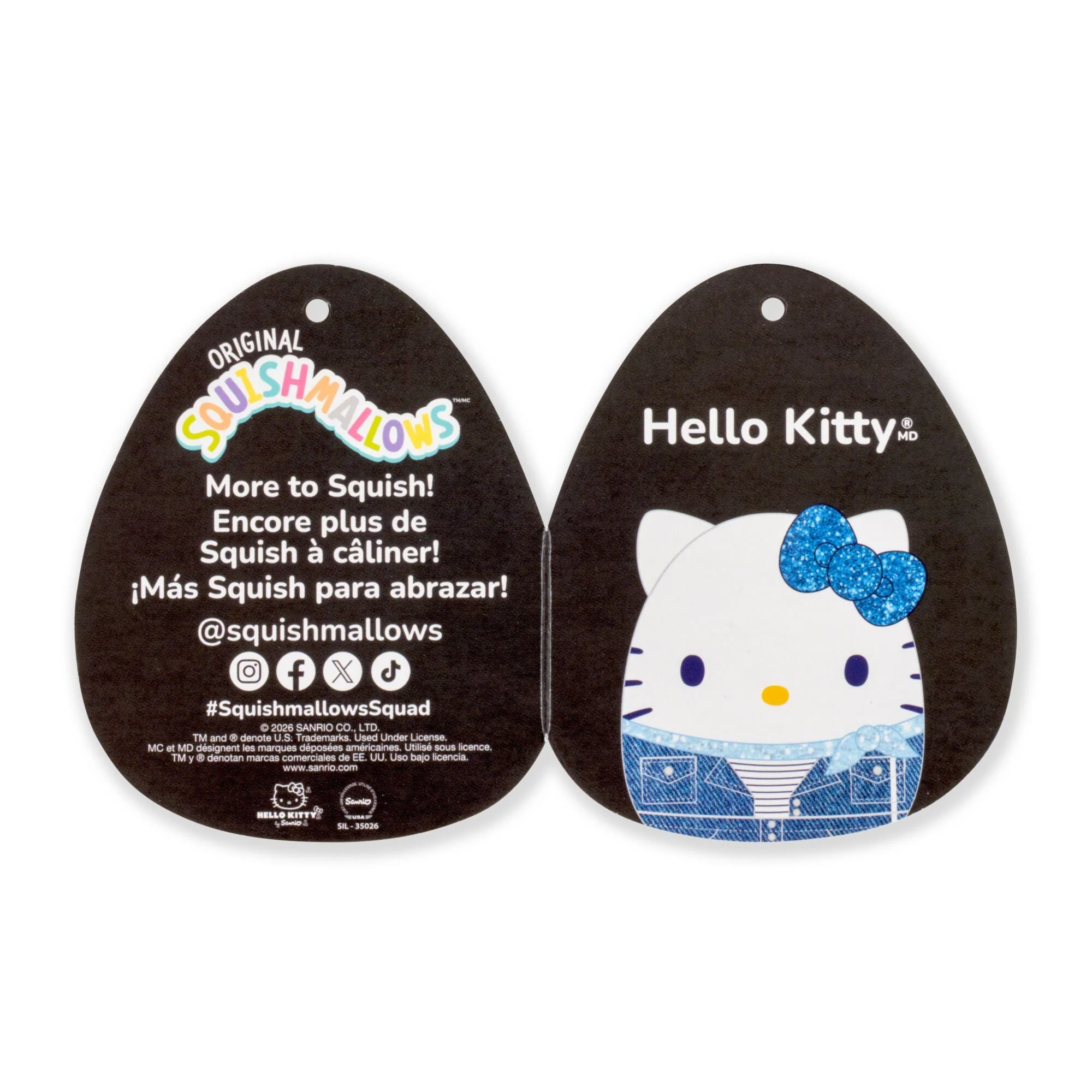 Hello Kitty 12" Squishmallows Plush (Denim) - Image 7