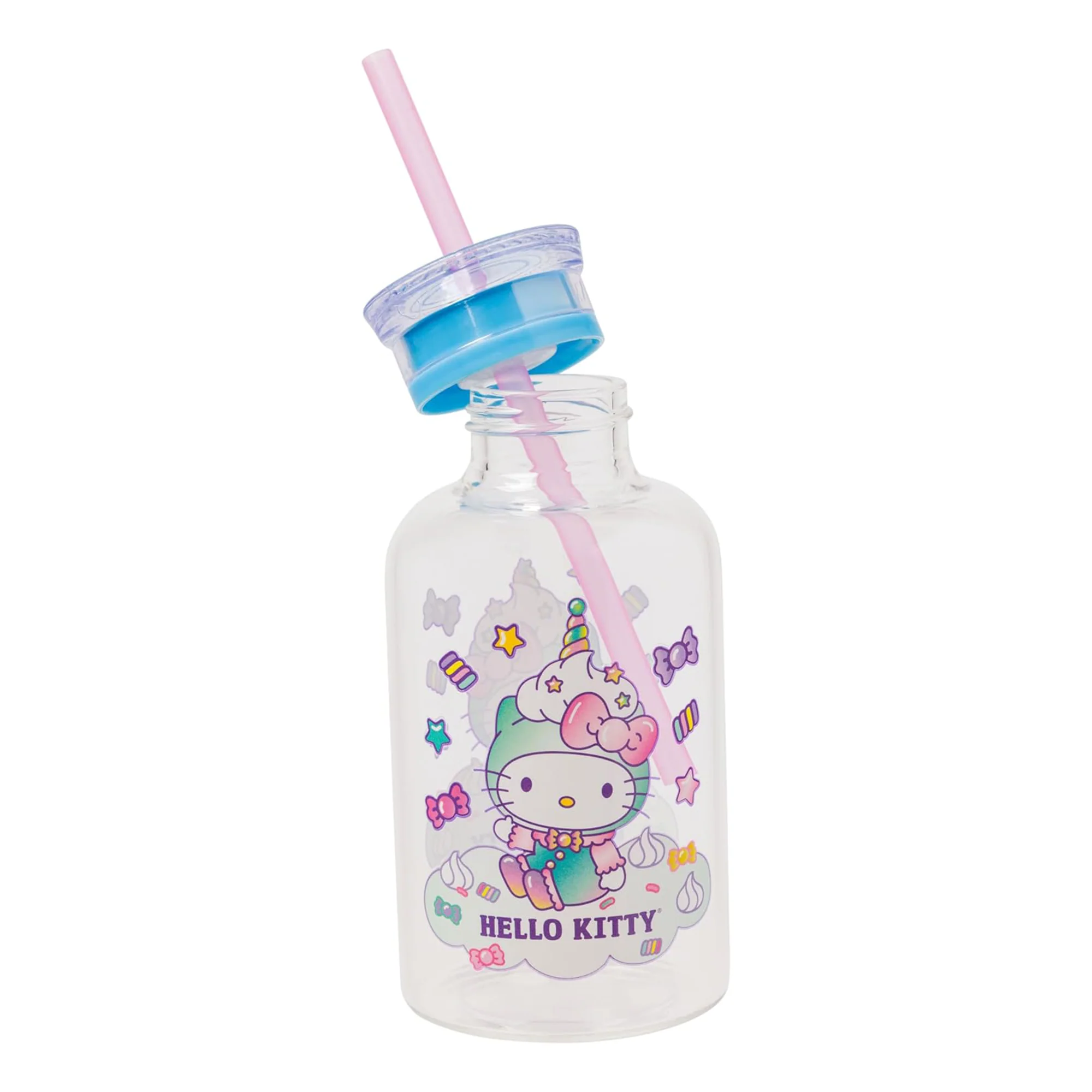 Hello Kitty 15oz Mini Milk Bottle Glass Tumbler - Image 2