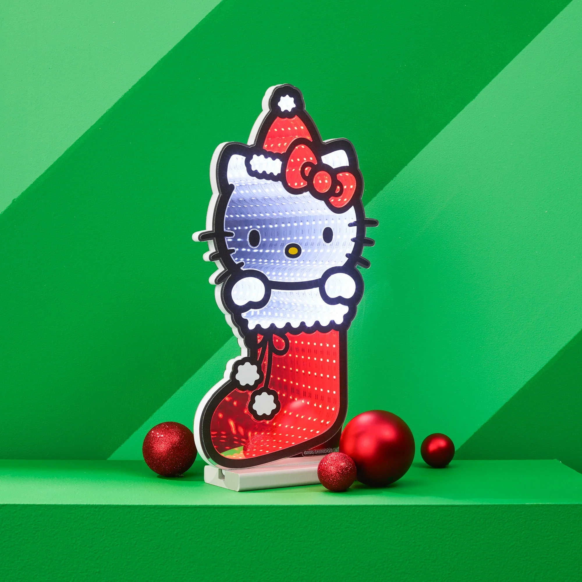 Hello Kitty 16" Holiday Stocking Decorative Ekkolight Infinity Light - Image 2