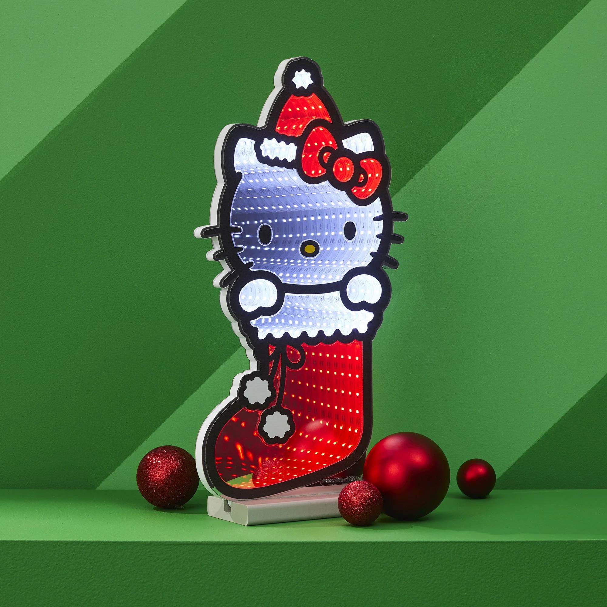 Hello Kitty 16" Holiday Stocking Decorative Ekkolight Infinity Light - Image 3