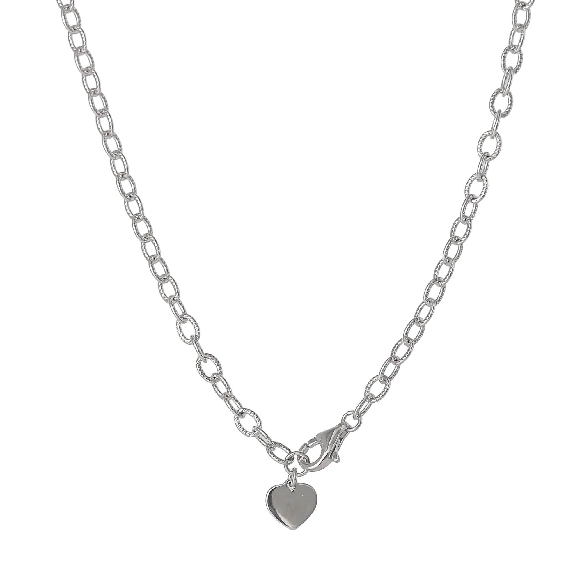Hello Kitty 18" Quatrefoil Sterling Silver Drop Necklace (Pink & White Sapphire) - Image 7