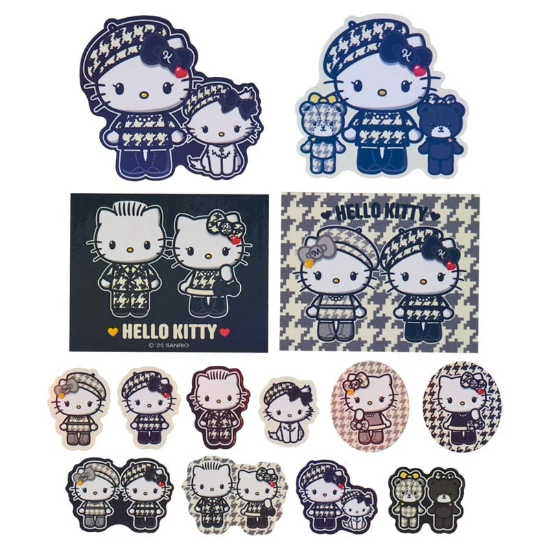 Hello Kitty 24-pc Sticker Pack (Monochrome Birthday Twins Series) - Image 2
