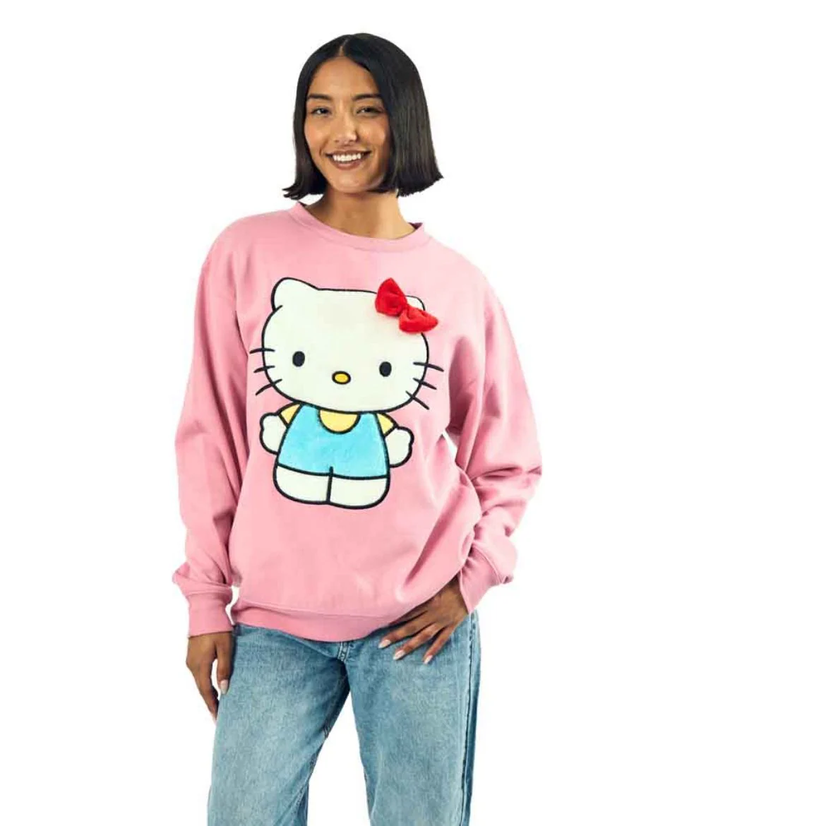 Hello Kitty 3D Bow Oversized Pink Sweatshirt - Image 2