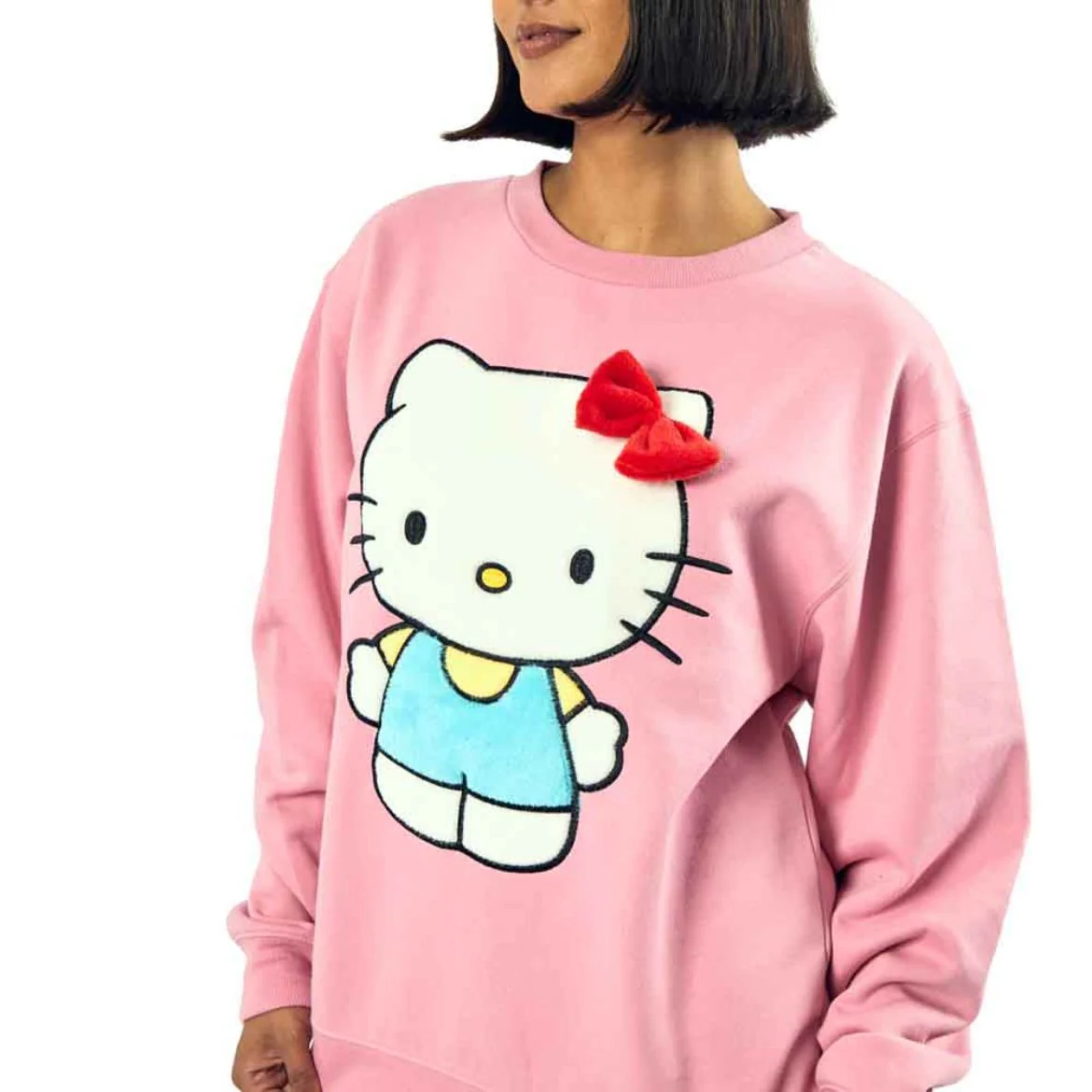 Hello Kitty 3D Bow Oversized Pink Sweatshirt - Image 4