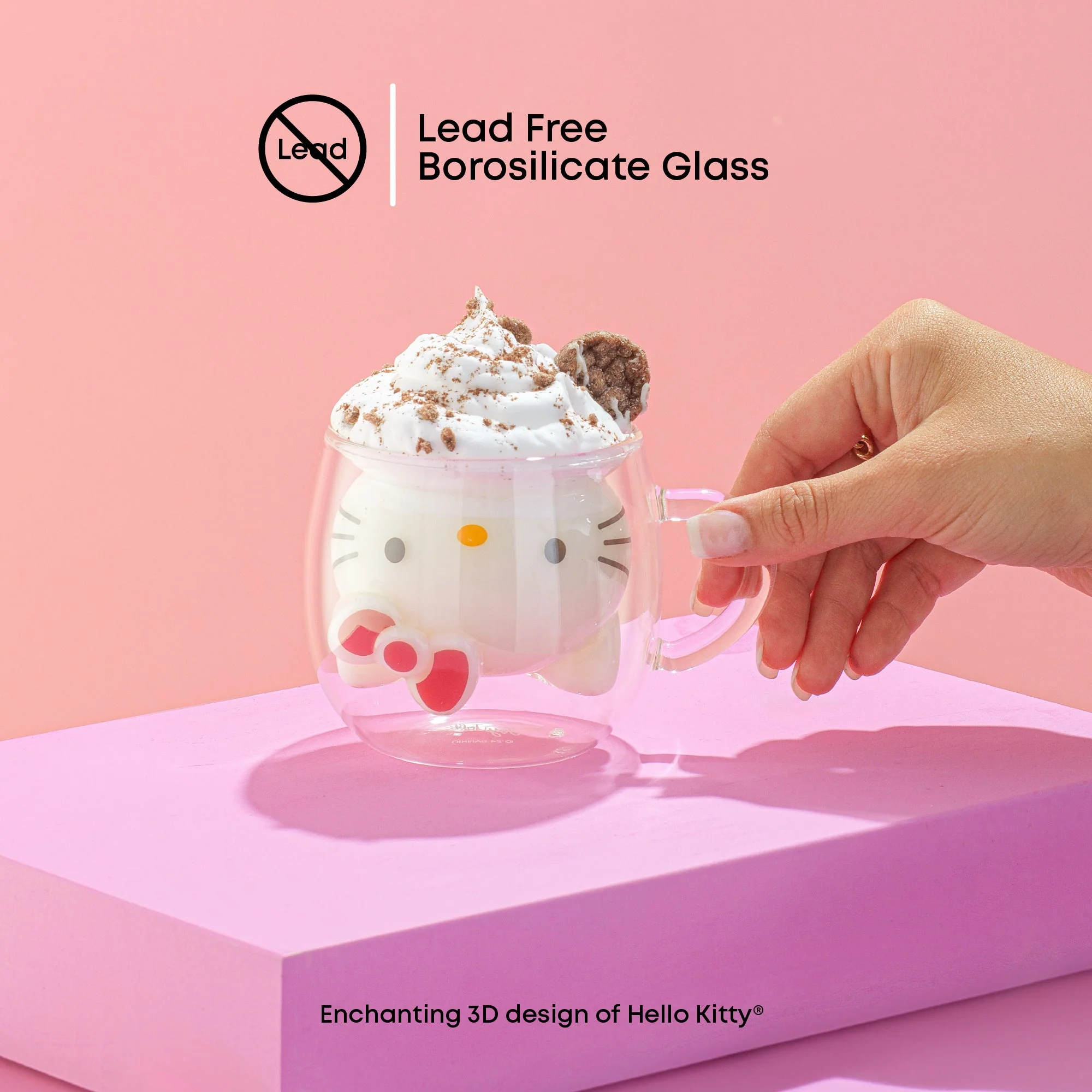 Hello Kitty 3D Double Wall Espresso Glass - Image 4