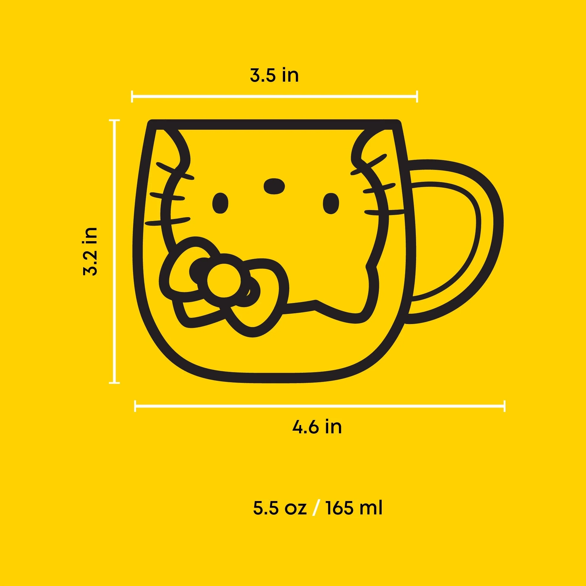 Hello Kitty 3D Double Wall Espresso Glass - Image 6