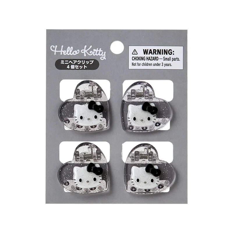 Hello Kitty 4-pc Mini Glitter Hair Clip Set (Silver) - Image 2