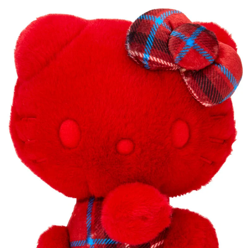 Hello Kitty 50th Anniv. Plush Mascot (Red Tartan) - Image 2