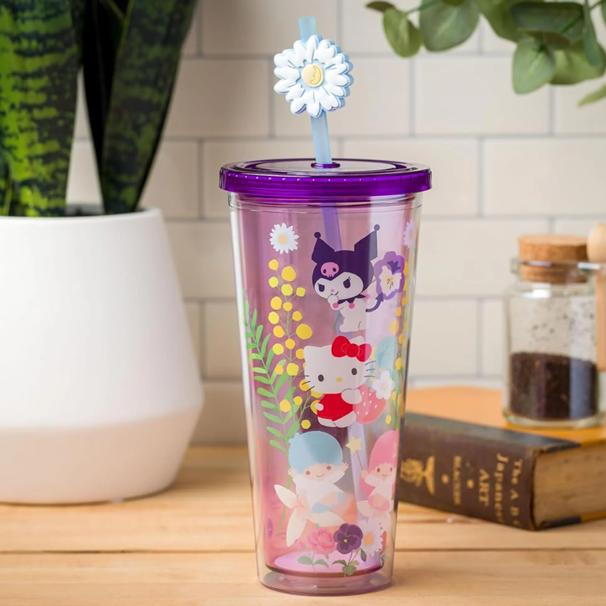 Hello Kitty and Friends 24oz Floral Travel Tumbler - Image 2