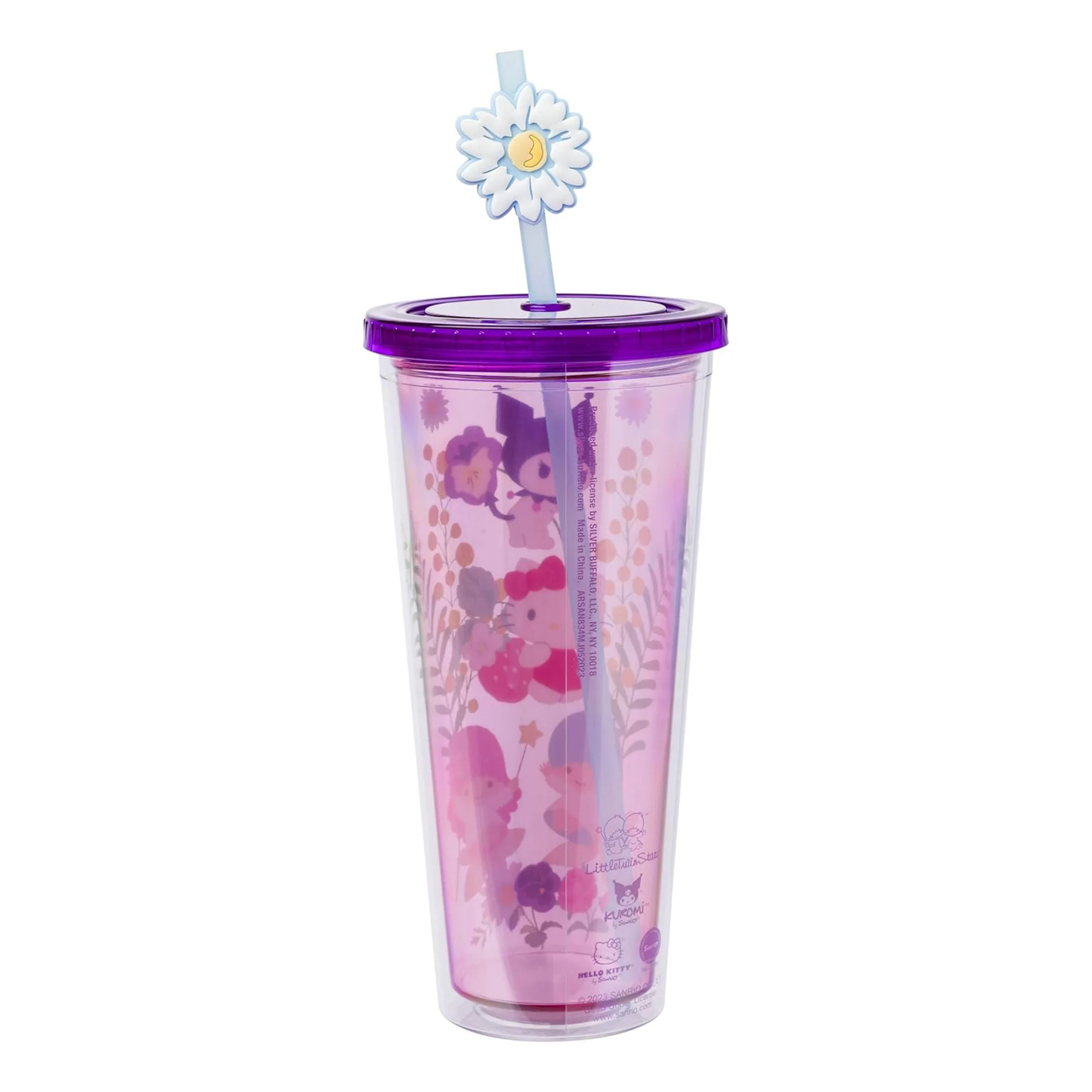 Hello Kitty and Friends 24oz Floral Travel Tumbler - Image 4