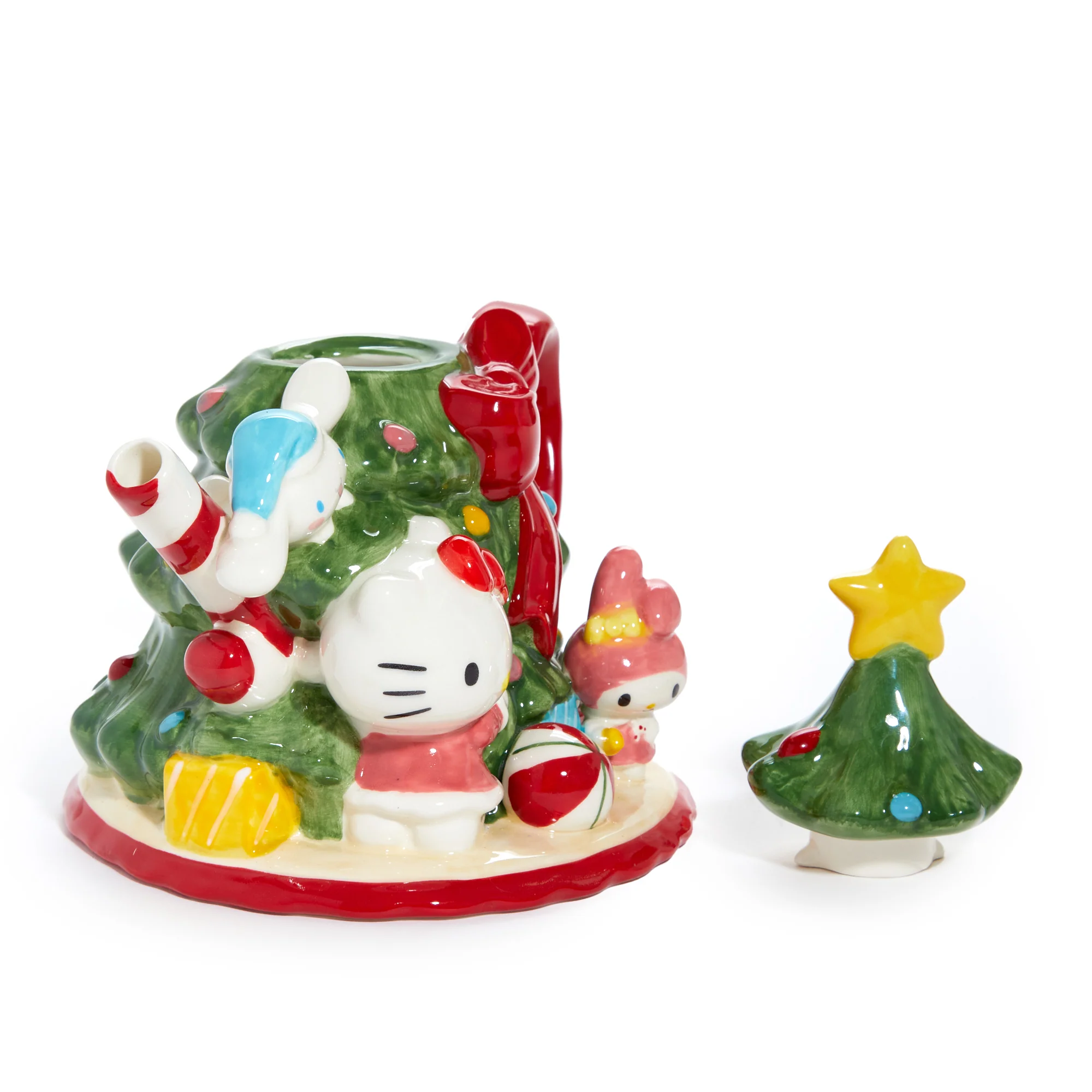 Hello Kitty and Friends Ceramic Holiday Tree Teapot - Image 3