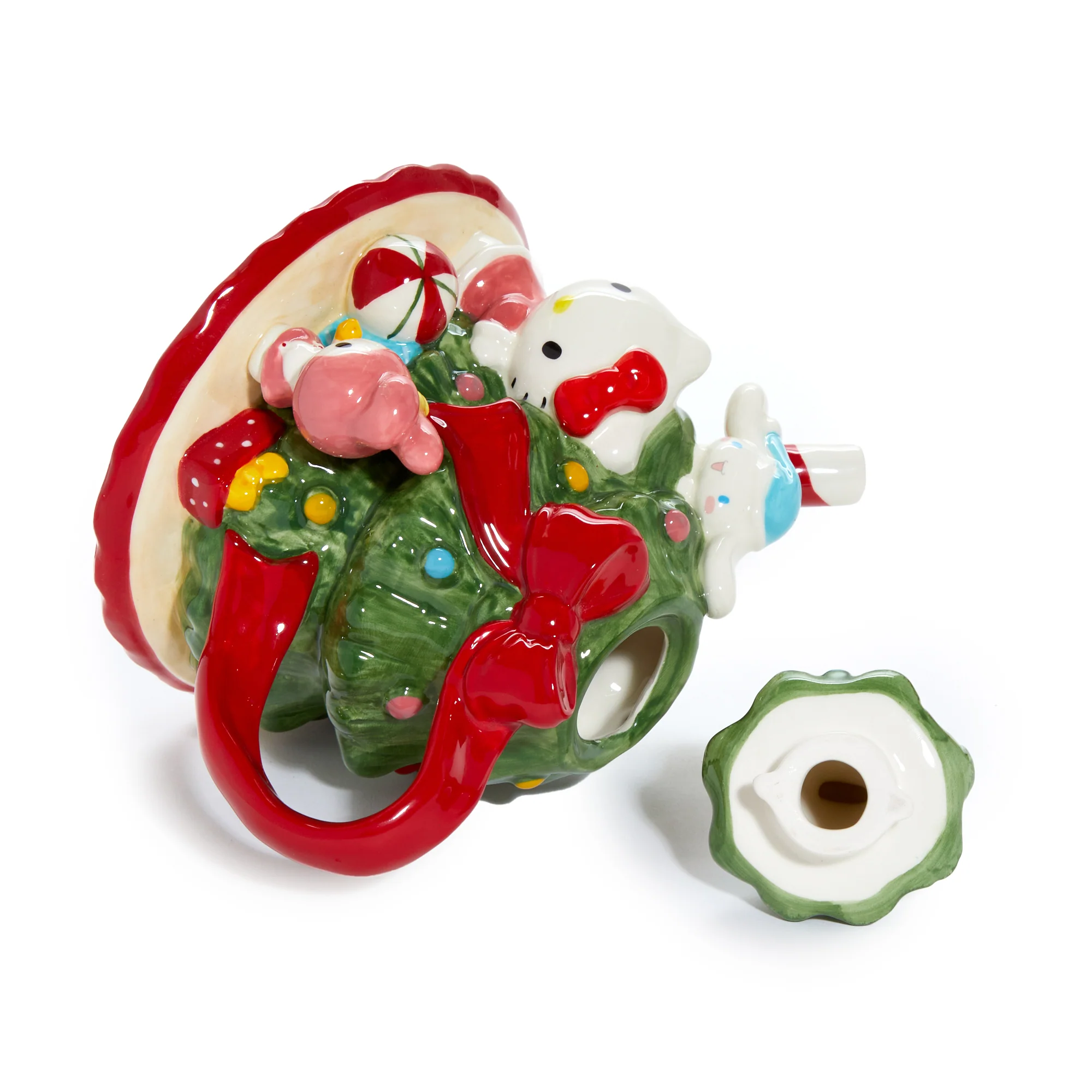 Hello Kitty and Friends Ceramic Holiday Tree Teapot - Image 4