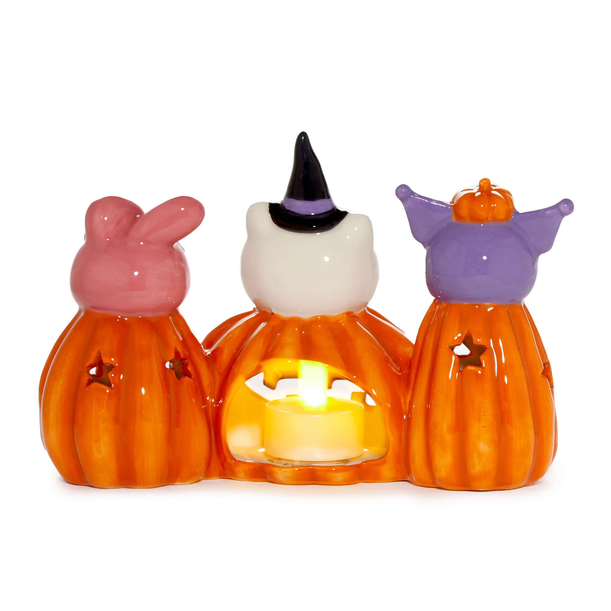 Hello Kitty and Friends Costume Pumpkin Ceramic Candle House - Image 2