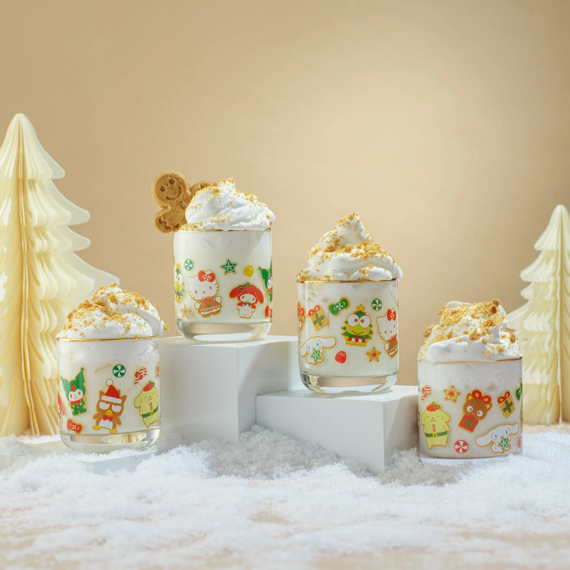 Hello Kitty and Friends Gingerbread Pals Short Glasses - Image 2