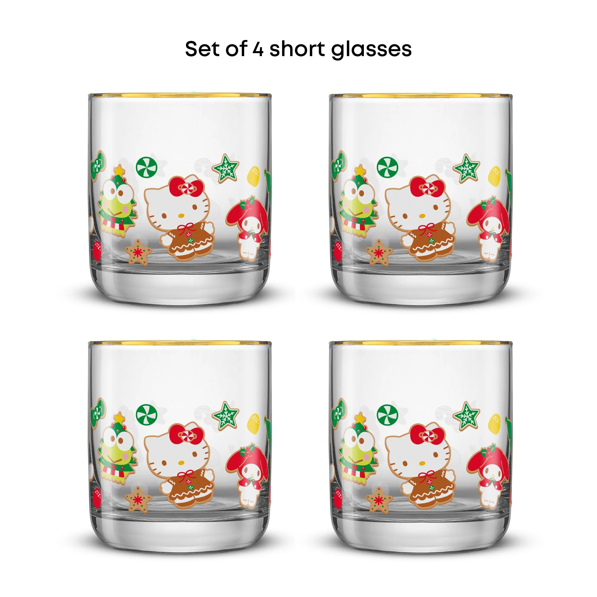 Hello Kitty and Friends Gingerbread Pals Short Glasses - Image 6
