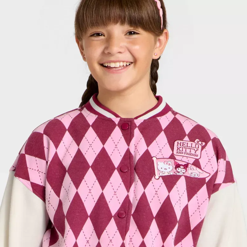 Hello Kitty and Friends Girls Better Together Varsity Jacket - Image 2