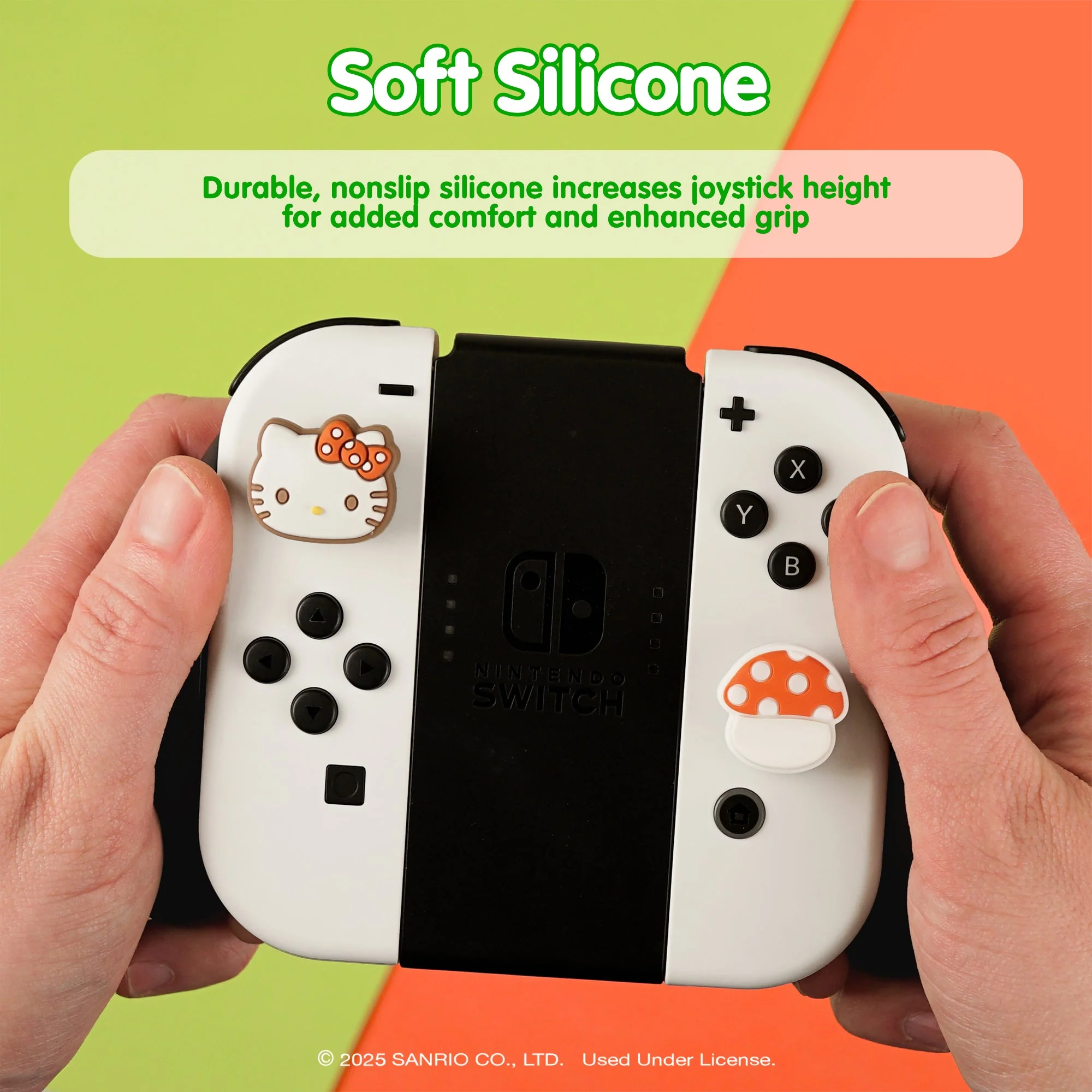 Hello Kitty and Friends Mushroom Nintendo Switch Grip Caps (Hello Kitty + My Melody) - Image 5