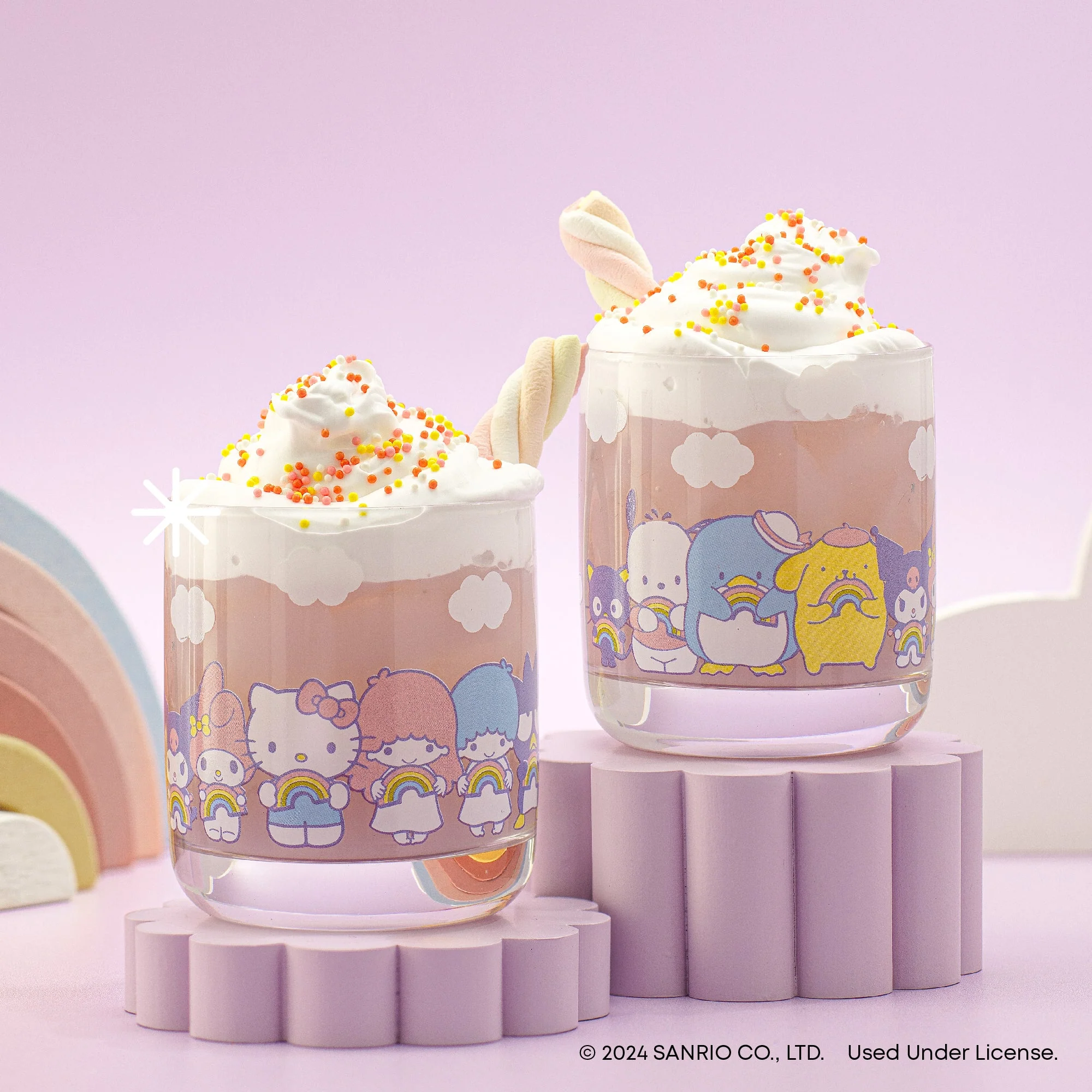 Hello Kitty and Friends Rainbow Short Drinking Glasses (Set of 4) - Image 3