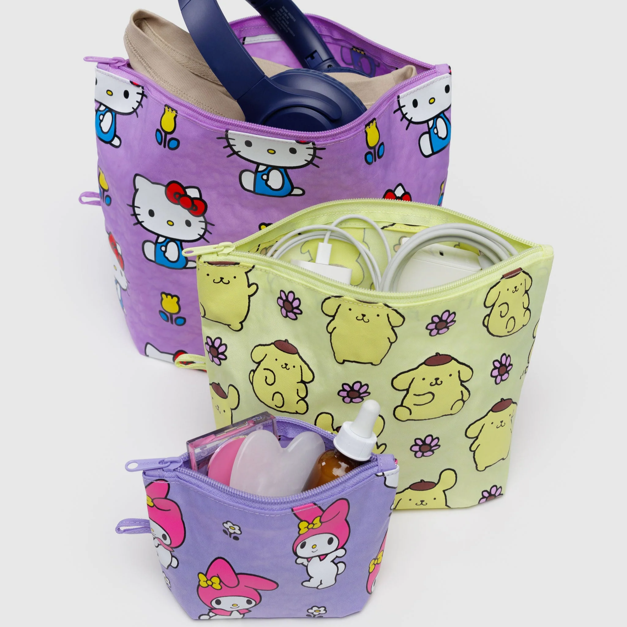 Hello Kitty and Friends x Baggu Go Pouch Set (Fruits + Florals) - Image 2