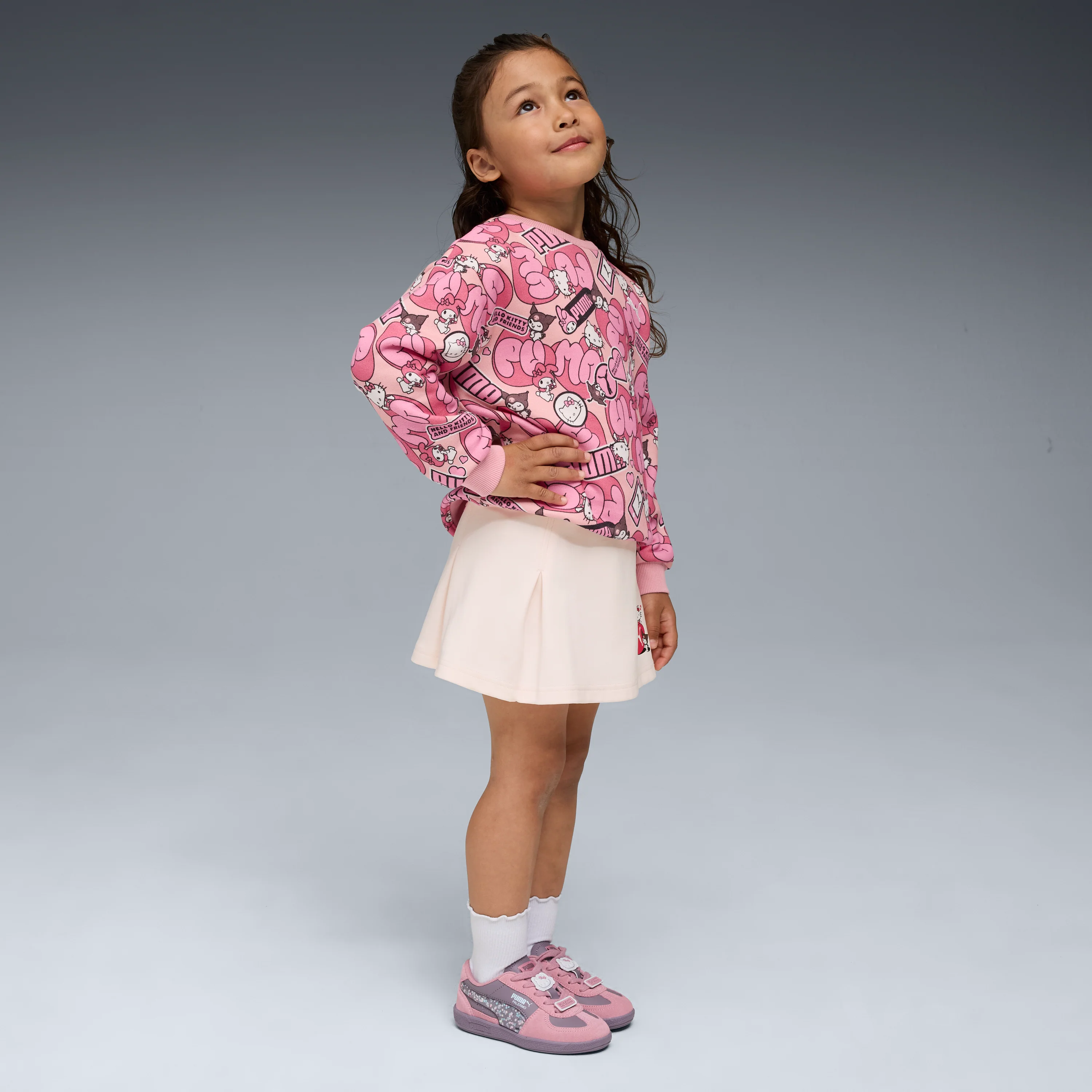 Hello Kitty and Friends x PUMA Kids Relaxed All-over Print Crewneck (Pinkscape) - Image 4